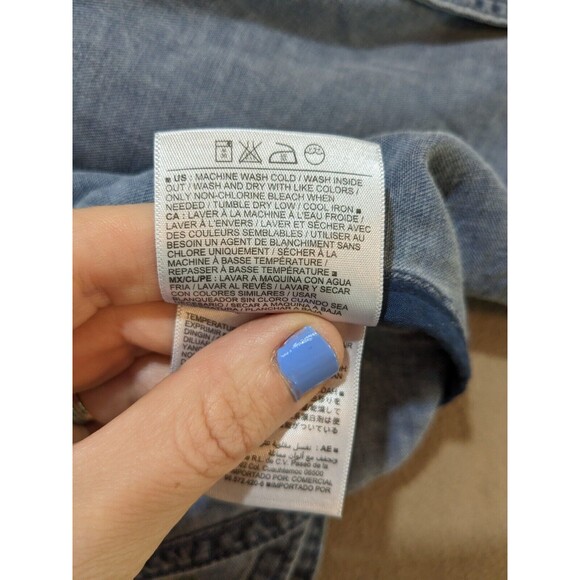 Old Navy Women's 3/4 Length Sleeve Jacket Blue Lyocell Open Minimalist Size M - Picture 6 of 10